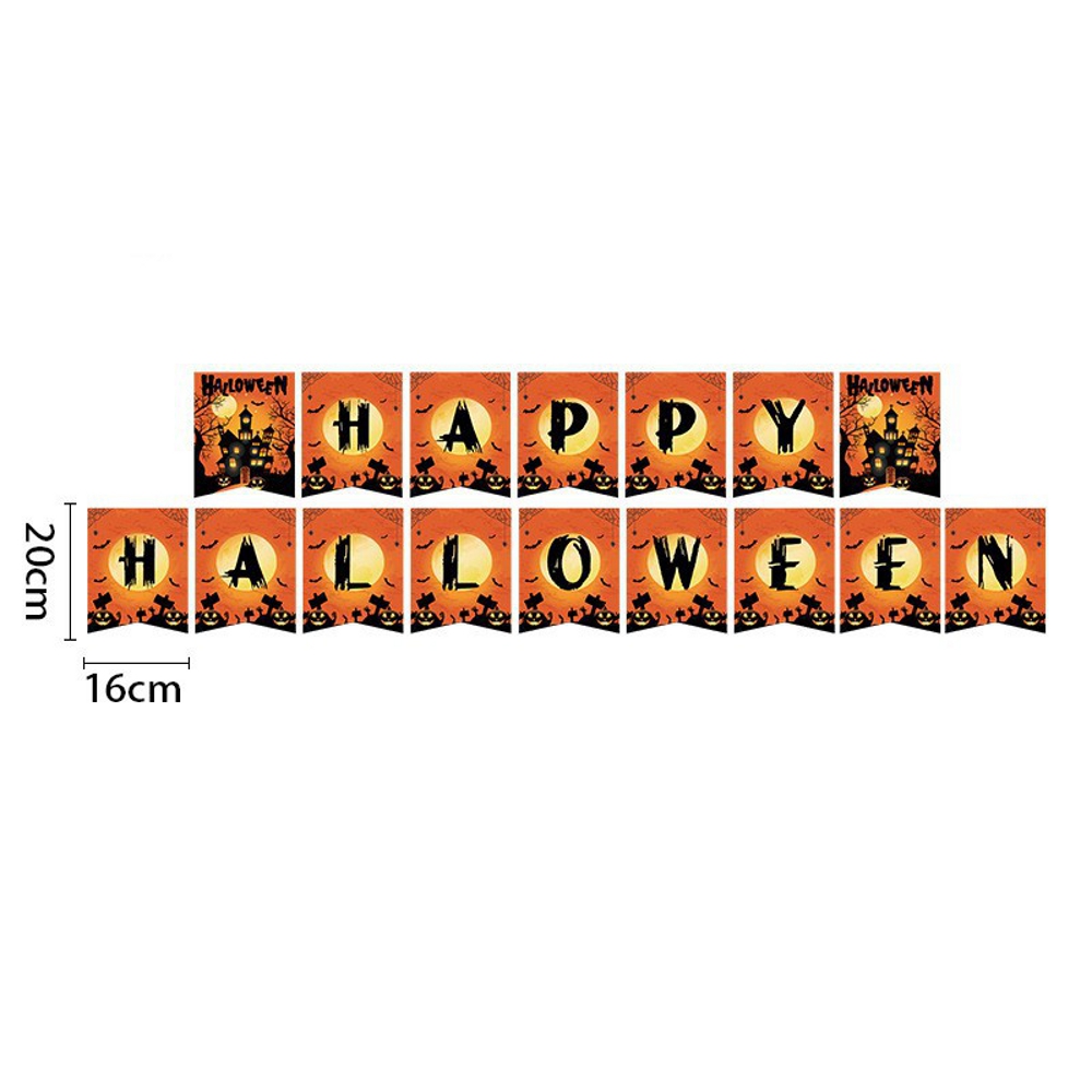 картинка Оранжевая гирлянда «Happy Halloween» от магазина Одежда+