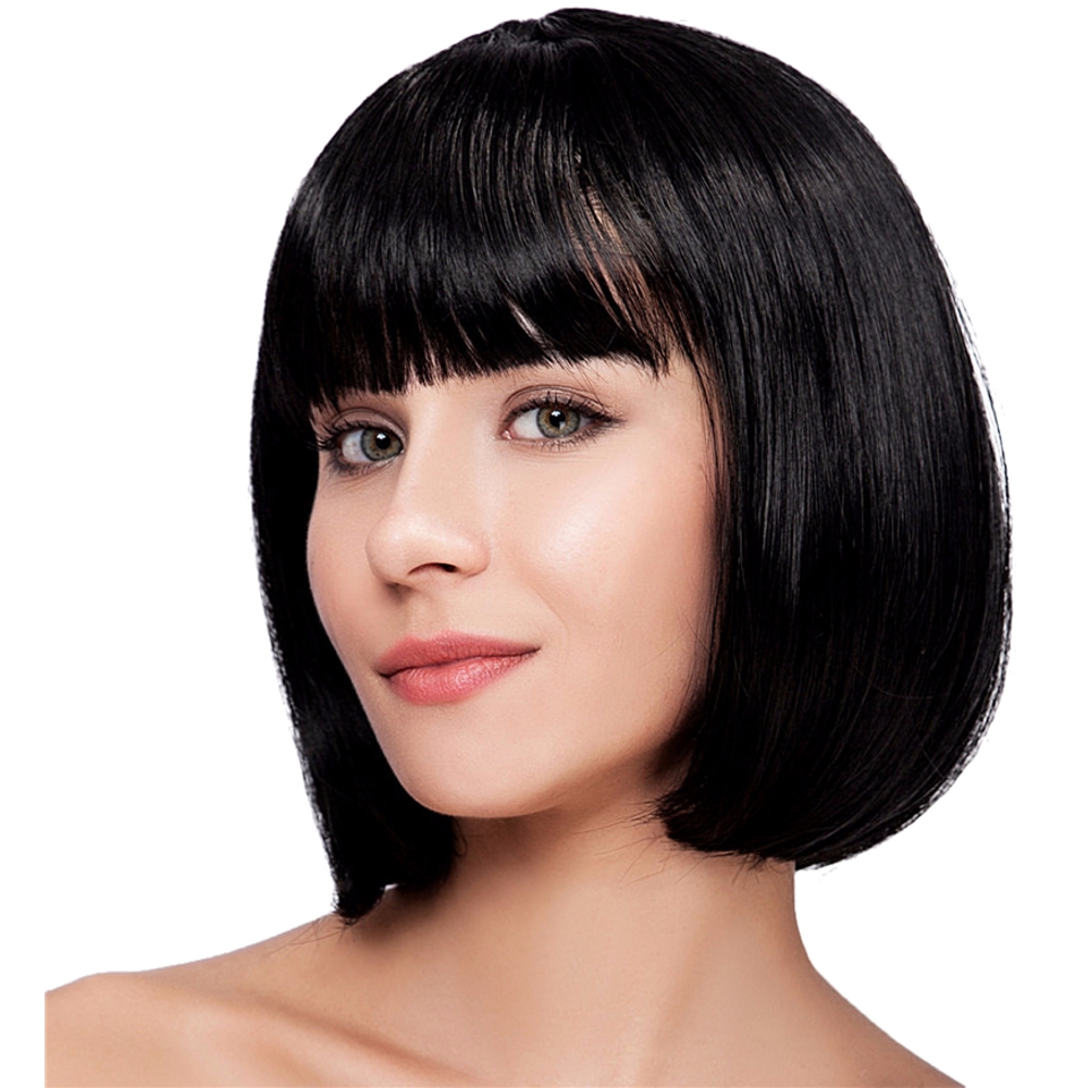картинка Чёрный парик каре с чёлкой от магазина Одежда+