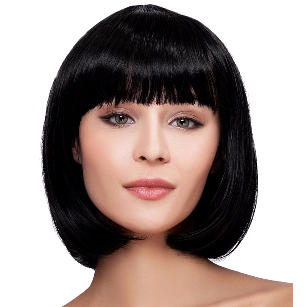 картинка Чёрный парик каре с чёлкой от магазина Одежда+