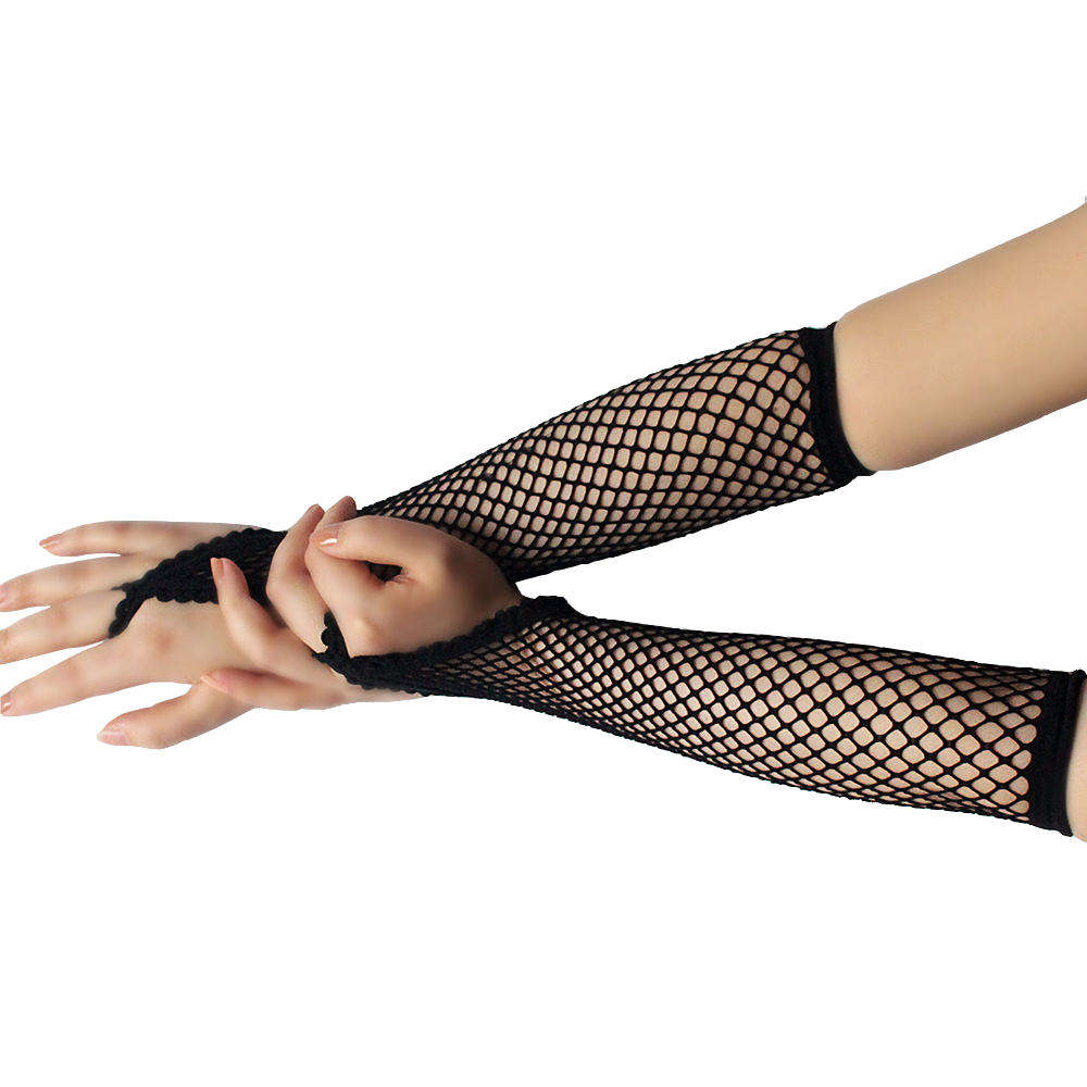 картинка Чёрные митенки в сетку от магазина Одежда+